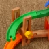 khối gỗ bóng roller coaster theo dõi bi bóng phù hợp với đồ chơi giáo dục cho trẻ em 3-6 năm thực hành món quà Đồ chơi bằng gỗ