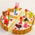 Velcro thành thật nhìn thấy nhỏ phù hợp với bánh dâu tây sinh nhật mỗi bếp gia đình đồ chơi bằng gỗ Đồ chơi bằng gỗ