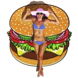 Пляжный большой дорожный пончик для путешествий, сверхлегкое быстросохнущее пляжное банное полотенце для плавания