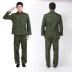 Kiểu cũ 65 phong cách hoài cổ quần áo khô quân sự thẻ polyester tốt cựu chiến binh giải phóng quân đội Red Guard quần áo biểu diễn Fanghua cùng một bộ quân phục màu xanh lá cây Trang phục dân tộc