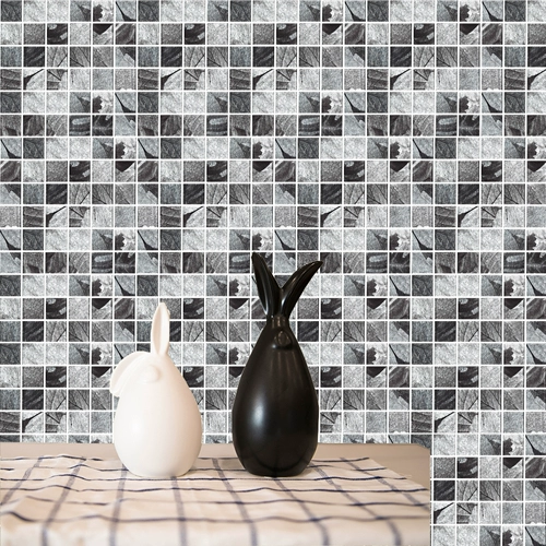 Хрустальная стеклянная мозаика ретро промышленные ветры обои с серой печать Фоны Стены Кухня и Усовершенствование дома Усовершенствование главного материала