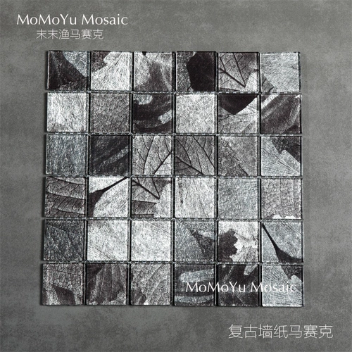 Хрустальная стеклянная мозаика ретро промышленные ветры обои с серой печать Фоны Стены Кухня и Усовершенствование дома Усовершенствование главного материала