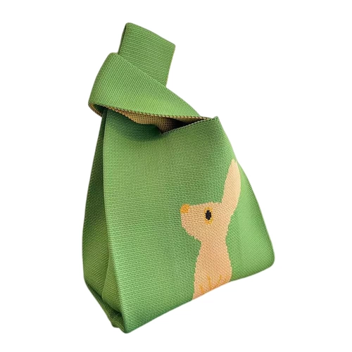 Ретро мультяшная трикотажная сумка на запястье, сумка через плечо, вместительная и большая небольшая сумка, коллекция 2023, премиум класс, принт