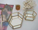 Глянцевая прозрачная креативная коробочка для хранения, медное ювелирное украшение, сундук с сокровищами, европейский стиль