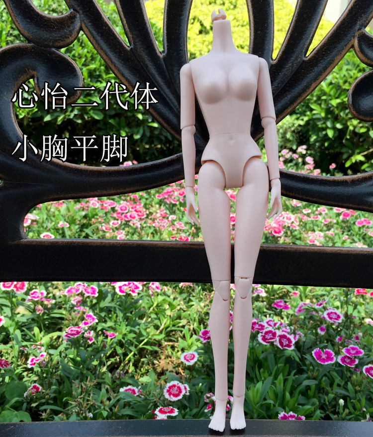 Second Generation & Small Chest And Flat Feetgirl gift 6 points OB Xinyi doll doll16 body A generation The second generation body dolly Plastid Naked baby