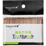 Уболезненная бамбуковая зубочистка с двойной головкой из тонкой зубной визы Бейсбол бамбука