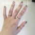 Phiên bản tiếng Nhật và tiếng Hàn của đơn giản cơ bản siêu mịn vàng hồng và bạc xếp chồng đeo ngón trỏ đeo nhẫn đeo nhẫn nữ nhẫn vàng 18k nam Nhẫn
