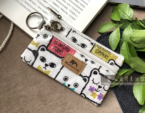 Маленький ультратонкий тонкий водонепроницаемый бумажник, японская сумка через плечо, монеты, картхолдер, ключница, цветочный принт