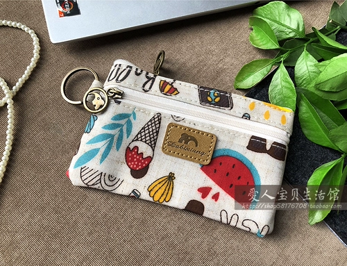 Маленький ультратонкий тонкий водонепроницаемый бумажник, японская сумка через плечо, монеты, картхолдер, ключница, цветочный принт