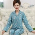 Bộ đồ ngủ mùa thu của phụ nữ cotton dài tay trung niên mùa xuân và bộ đồ hai mảnh mùa thu cộng với phân bón XL béo MM200 kg mẹ chồng l - Pyjama