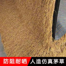 Моделирование соломенной крышей 仿真茅草塑料毛草屋顶稻草农家乐景区凉亭民宿木屋庭院地毯式装饰