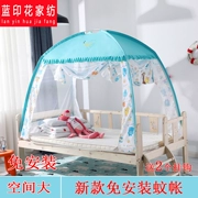 Giường trẻ em lưới bé trai lắp đặt miễn phí công chúa độc thân gió nhỏ giường yurt với khung trẻ em 1,5m 80 - Lưới chống muỗi