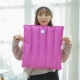 Глубокая розовая плюшевая зарядная сумка с горячей водой 45 см