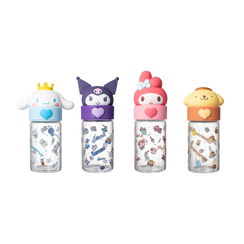 [名创优品 miniso 三丽鸥 玉桂狗 kuromi 美乐蒂 公仔 玻璃杯 水杯子 360ml]