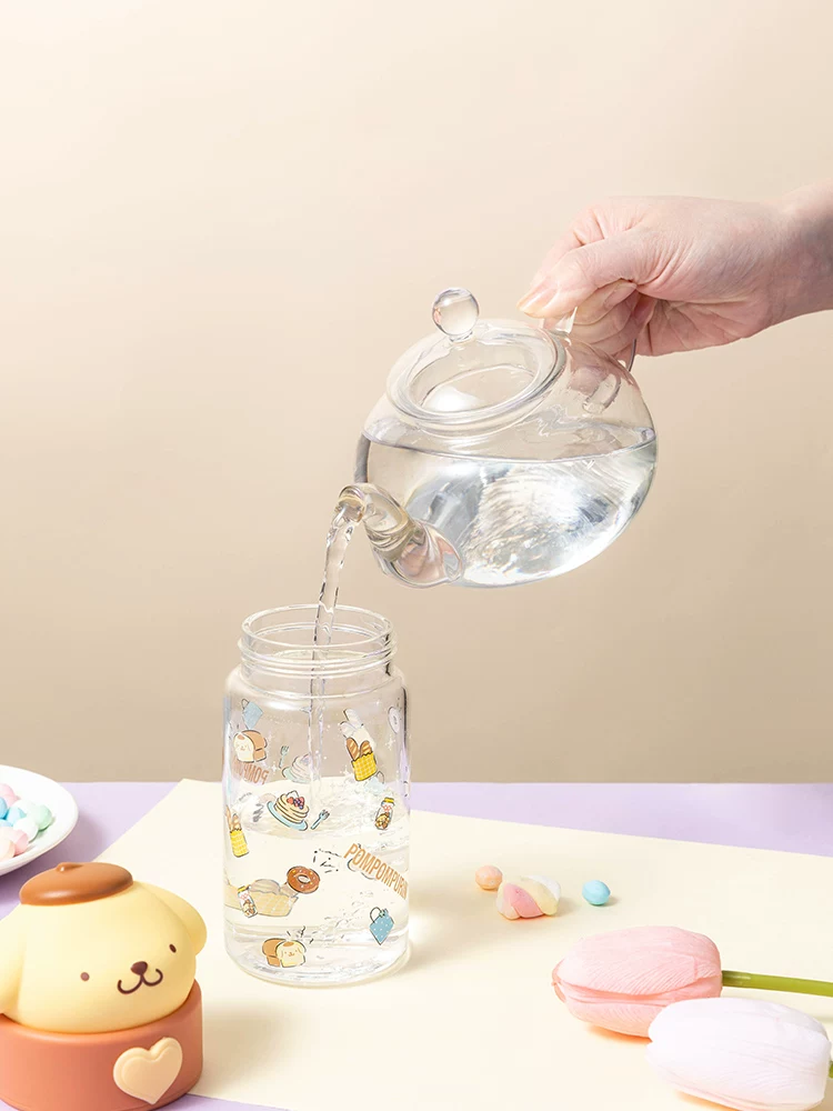 [名创优品 miniso 三丽鸥 玉桂狗 kuromi 美乐蒂 公仔 玻璃杯 水杯子 360ml]