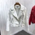 Châu Âu và Hoa Kỳ mùa xuân áo khoác da mới nữ xe máy thủy triều phiên bản Hàn Quốc của áo khoác mỏng giảm béo ngắn eo cao PU áo khoác da - Quần áo da