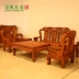 Dongyang gỗ gụ nội thất gỗ hồng mộc Miến Điện sofa đầu voi đặt 10 bộ gỗ gụ trái cây lớn gỗ hồng mộc đơn - Bộ đồ nội thất Bộ đồ nội thất