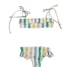 [Official authentic] Hugo Loves Tiki 18 màu áo tắm sọc chia bikini hai màu có sẵn - Đồ bơi trẻ em
