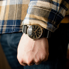 Часы 苏联手表军表乌克兰pobeda 祖国牌金色动机械飞行员男表玻璃透底