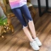 2019 mới mùa hè mỏng phần cô gái lớn bảy điểm cotton quần legging mùa hè quần trẻ em - Quần