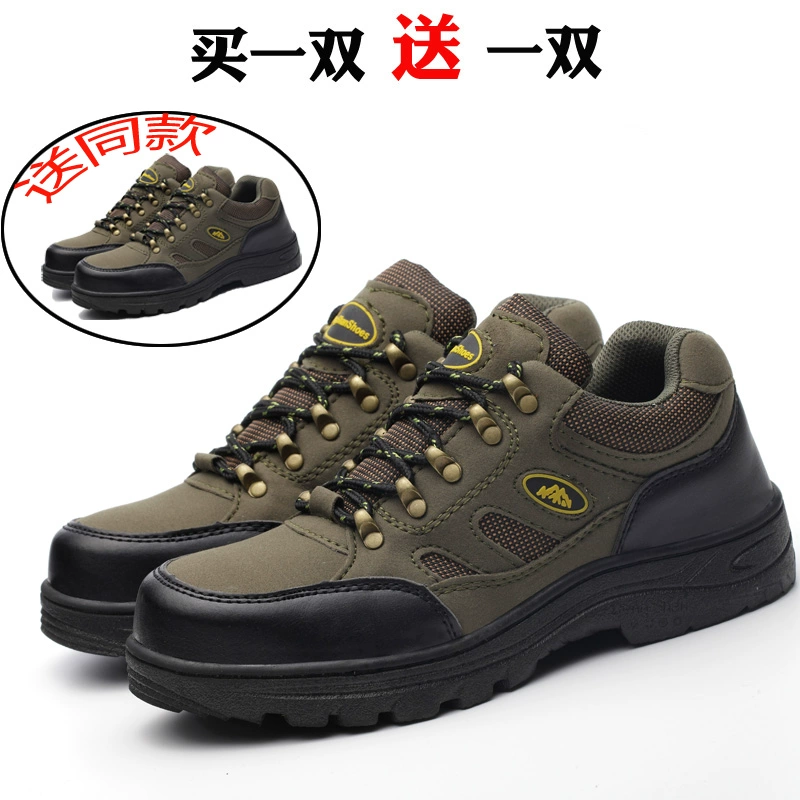 Giày bảo hộ cao cấp đầu thép siêu cứng sử dụng trong công trường nhà xưởng giày bảo hộ nam siêu nhẹ
