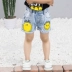 Quần short denim cậu bé 2018 mới 1-3 tuổi bé quần phần mỏng Hàn Quốc phiên bản của lỗ bé mùa hè 4 trẻ em nhỏ của thủy triều quần yếm jean trẻ em Quần jean