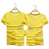 2018 cha mẹ và con mùa hè ăn mặc ngắn tay t- shirt gia đình nhà bông net phiên bản trống trẻ em nửa- tay tự làm lớp dịch vụ nhóm mua Trang phục dành cho cha mẹ và con