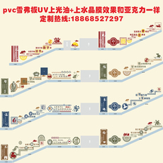 Плакат 学校文化墙走廊装饰校园楼梯文化吊牌雪弗板uv雕刻 横梁挂牌定制