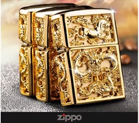 Chính hãng Zippo nhẹ hơn dầu hỏa chống gió Áo giáp nặng Longma tinh thần zp quà tặng đàn ông đích thực - Bật lửa bật lửa khò