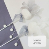 Mog Studio Grey Ball Ball Funning Cat Stick Peater Bell Boil 8 см. Кроличный шарик