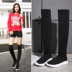Paris Tang Yan Phong Fan với đoạn giản dị cao-top socks sneakers len dệt kim nửa khởi động của phụ nữ dày có đế vớ đàn hồi khởi động Giày cao gót