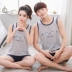 Mùa hè 2018 mới của phụ nữ đồ ngủ Hàn Quốc vài ngắn tay cotton hai mảnh nam mùa hè phần mỏng chia