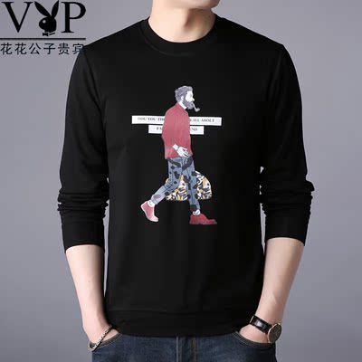 Dài tay T-Shirt nam in màu rắn vòng cổ từ bi nam thanh niên của Hàn Quốc phiên bản của chiếc áo Mỏng mua áo thun nam Áo phông dài