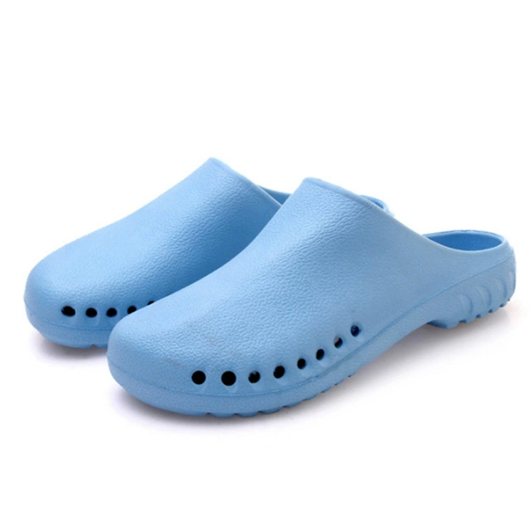 Các bác sĩ phòng điều hành giày Baotou lỗ dép mềm đế thở cho phòng thí nghiệm nam và nữ y tá bảo vệ giày trượt làm việc 