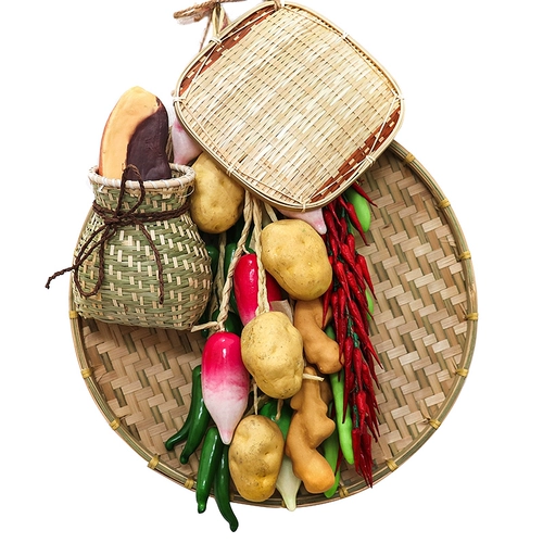 Копия Настоящие овощи и фрукты, шашлык, кулон, фермерский дом, ресторан, украшение для детского сада, кулон, поддельный перец, кукуруза, чеснок, картофель