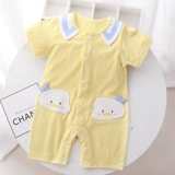 Детское летнее тонкое боди, рубиновая детская хлопковая тонкая летняя одежда для раннего возраста, короткий рукав, популярно в интернете