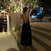 Kỳ nghỉ bên bờ biển mỏng manh gợi cảm của Thái Lan váy bãi biển dài váy trái tim máy Bali siêu tiên dây đeo váy - Sản phẩm HOT