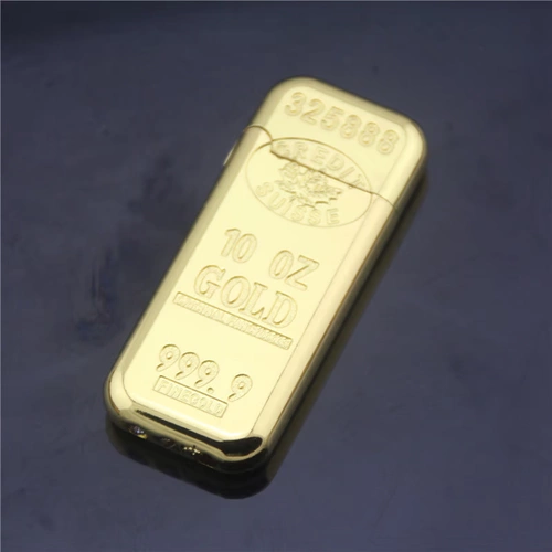 Металлический слиток из нержавеющей стали, мужская модная зажигалка