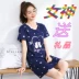 2018 nightdress nữ mùa hè cotton ngắn tay phần mỏng Hàn Quốc phiên bản của phụ nữ tươi đồ ngủ phần lỏng lẻo cotton mùa hè dịch vụ nhà Đêm đầm