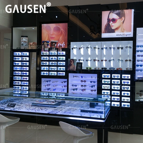 Очки, стеклянный высококлассный стенд, Гонконг