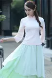 Хан -элемент одежда новая этническая одежда для женской одежды, застегнутая шонгам