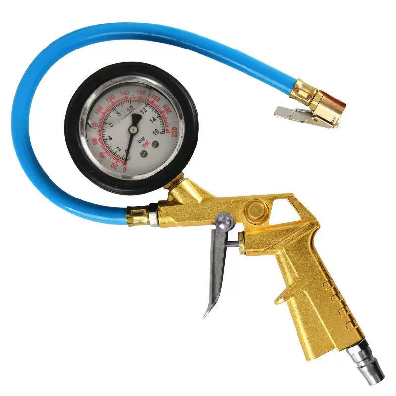 Đồng hồ đo áp suất lốp đồng hồ đo áp suất không khí có độ chính xác cao màn hình áp suất lốp xe ô tô với đầu lạm phát màn hình hiển thị kỹ thuật số đồng hồ đo khí súng hơi đo áp suất lốp máy đo áp suất lốp 