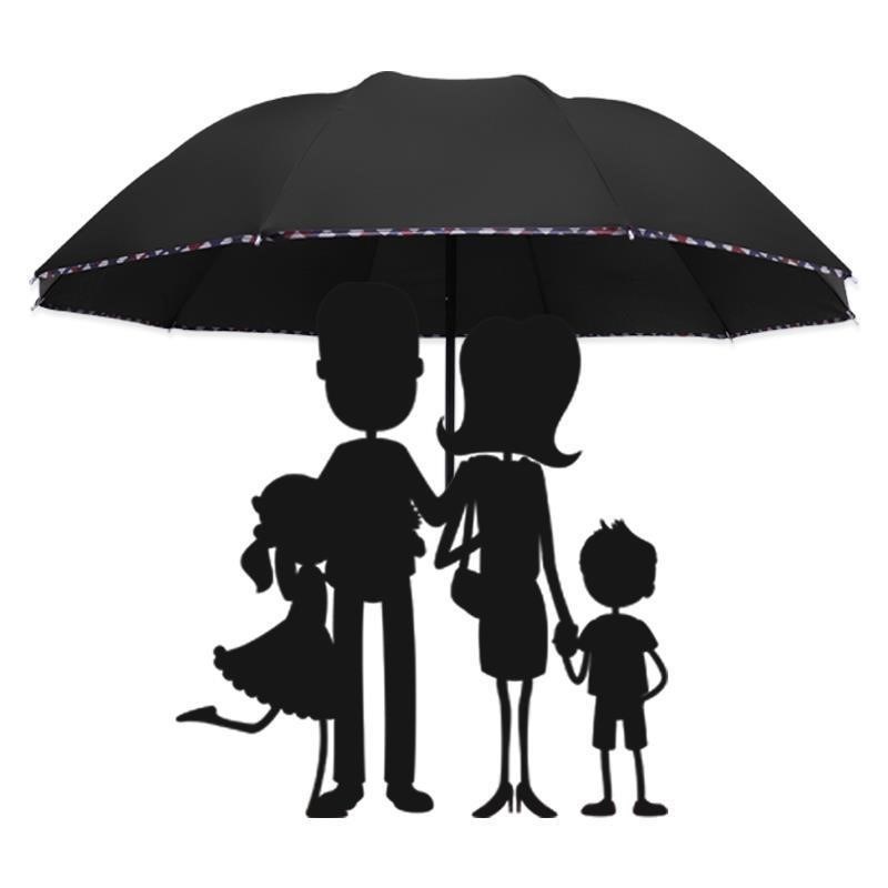 十骨八骨加大雨伞双人三人大号折叠雨伞男女