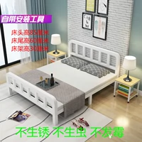 Yiziju Shuang односпальная кровать детская кровать 1,2 Дом аренды 1,5 метра 1,8 метра железного искусства кровать принцесса и стойка железной кровати