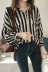 Áo sơ mi sọc tây nữ dài tay 2019 xuân mới thời trang size lớn nữ Hàn Quốc phiên bản áo sơ mi hoang dã - Áo sơ mi Áo sơ mi