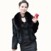 2017 Haining mới mùa đông fox fur collar kích thước lớn mẹ nạp lông thỏ faux fur coat nữ đoạn ngắn giải phóng mặt bằng áo dạ lông cừu nữ đẹp Faux Fur