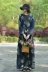 [Cicada Yue] Su Xin tự may váy phong cách dân tộc mùa xuân và mùa thu retro cộng với kích thước váy dài in hình rời của phụ nữ - Váy dài