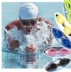 Meng Meng nhà bơi kính nam giới và phụ nữ không thấm nước chống sương mù kính bơi kính dành cho người lớn để gửi nút tai chống sương mù UV Bơi lội