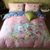 Sản phẩm giường của Mỹ 80 bông satin dài chủ yếu phiên bản lớn của bộ bông bốn mảnh đặt bộ đồ giường 1,8m - Bộ đồ giường bốn mảnh