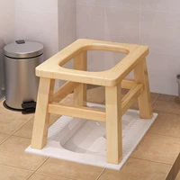 Туалет из натурального дерева, деревянный складной бытовой прибор